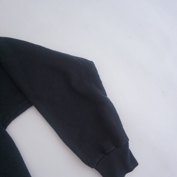 Vintage '90S Hanes Heavyweight Cotton Print Pro Black Blank Crewneck Sweater L - Picture 4 of 8